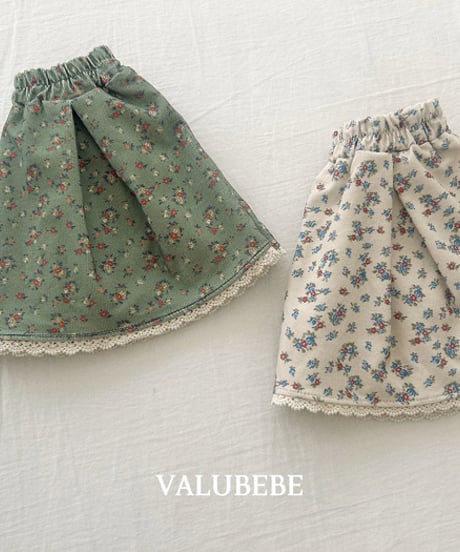 予約 valubebe Garnet flower skirt