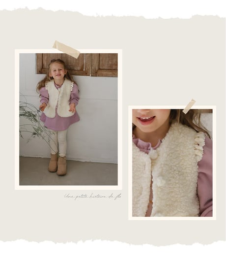 予約 FLO Pposong fur vest