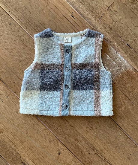 予約 bebeholic Roy Check vest