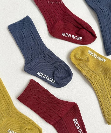予約minirobe Cotton lip socks 3SET