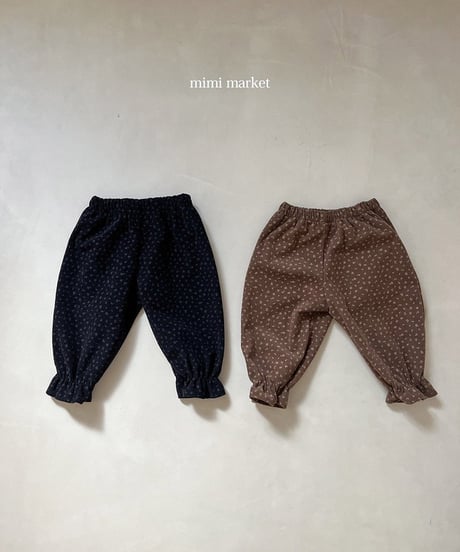 予約 mimi market Flower Golden pants