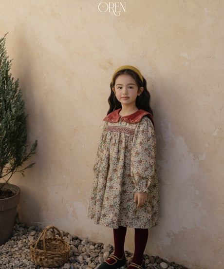 予約 OREN Bonjour Square Collar Dress