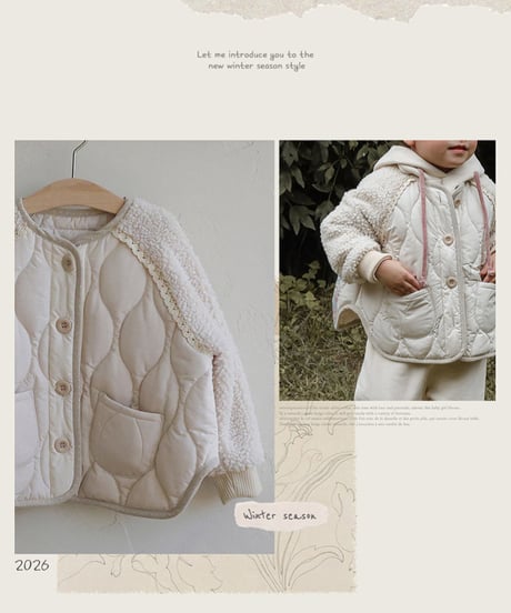 予約 FLO Noel quilted jumper