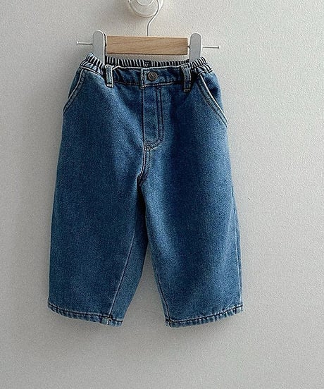 予約minirobe Dart denim pants
