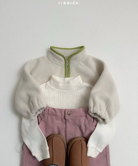 予約minirobe Two-ton fleece half-up