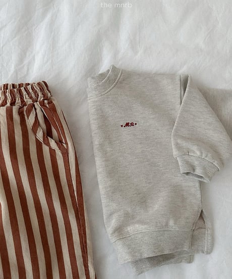 予約minirobe Unbal man to man tee