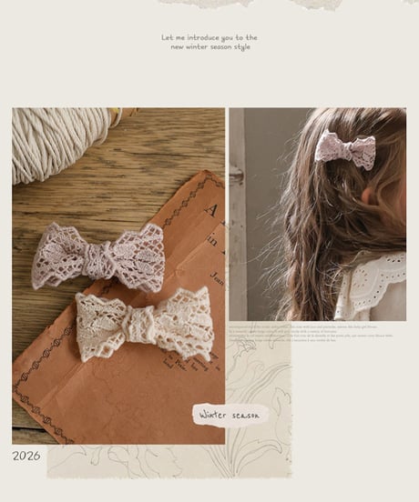 予約 FLO Belle ribbon hairpin