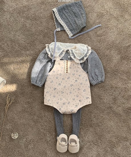 予約 bebeholic Tani Rabbit suspender suit