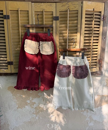 予約 OREN Naomi Frill Corduroy Pants