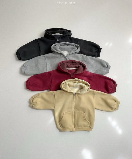 予約minirobe Barrel Hooded Zip-Up