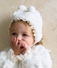 予約 marron Teddy bear bonnet