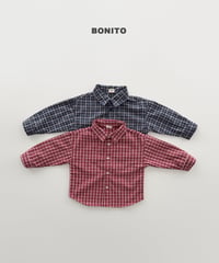 予約 bonito Fleece-Lined Check Shirt