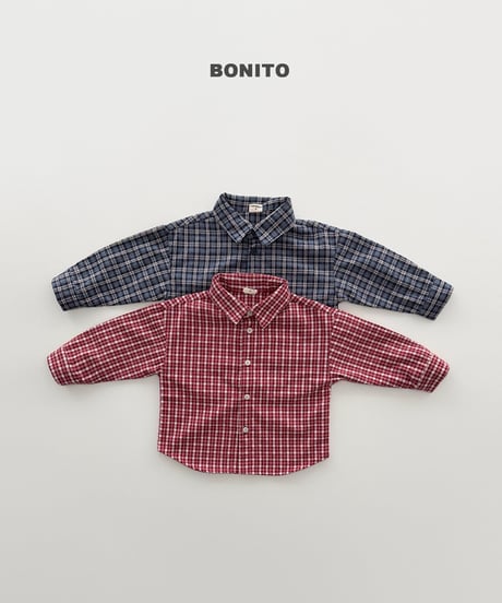 予約 bonito Fleece-Lined Check Shirt