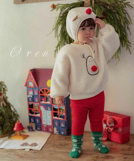 予約 OREN Red-Nosed Rudolph Boa Sweatshirt