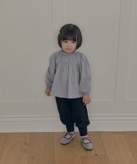 予約 The beige Shirred blouse