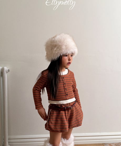 予約Elly Molly Latte stripe top