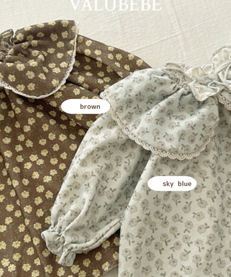 予約 valubebe Color flower golden dress