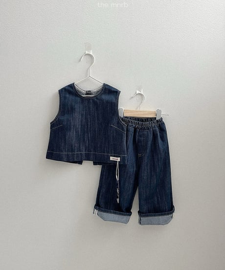 予約minirobe Non-fade denim pants