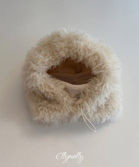 予約Elly Molly Fluffy hood warmer