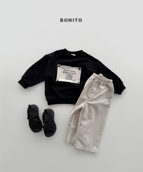 予約 bonito Stitched cotton pants