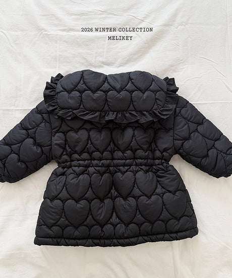 予約 melikey Heart quilting long padding