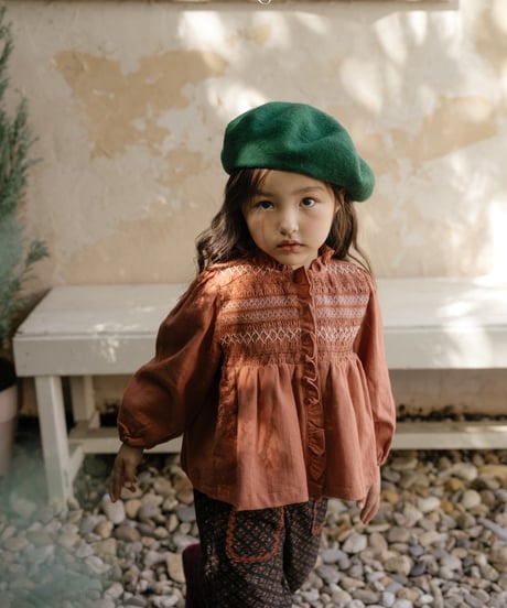 予約 OREN Merci Smocked Blouse