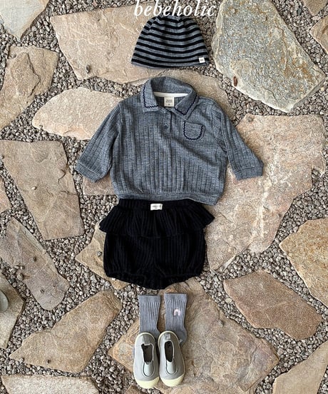 予約 bebeholic Tiny collar tee