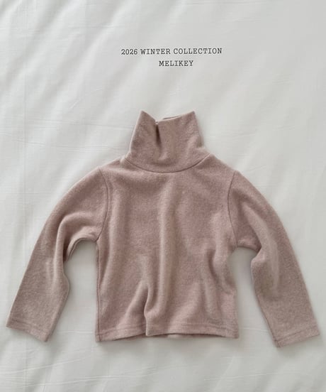 予約 melikey Cozy Mock-Neck Tee