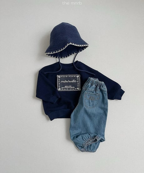 予約minirobe lace man to man tee