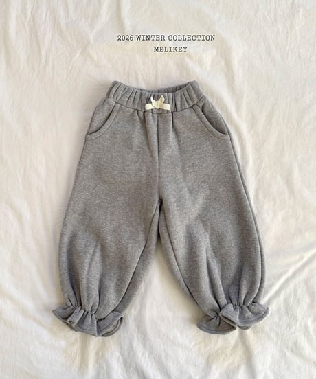 予約 melikey Pocketless jogger pants