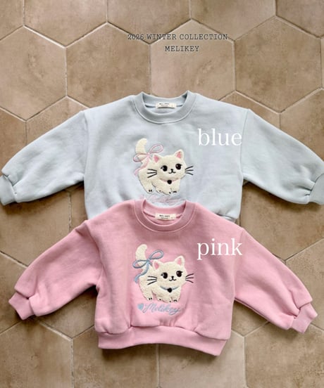 予約 melikey Cat's Buckle man to man