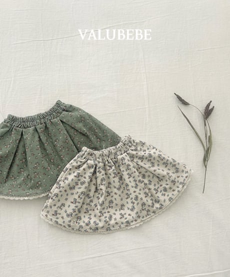 予約 valubebe Garnet flower skirt