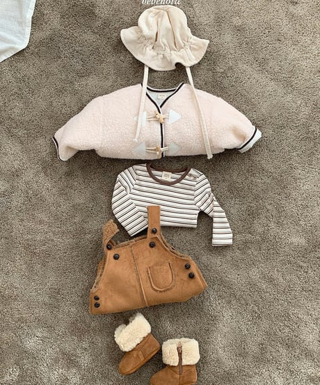 予約 bebeholic Moose suspender suit
