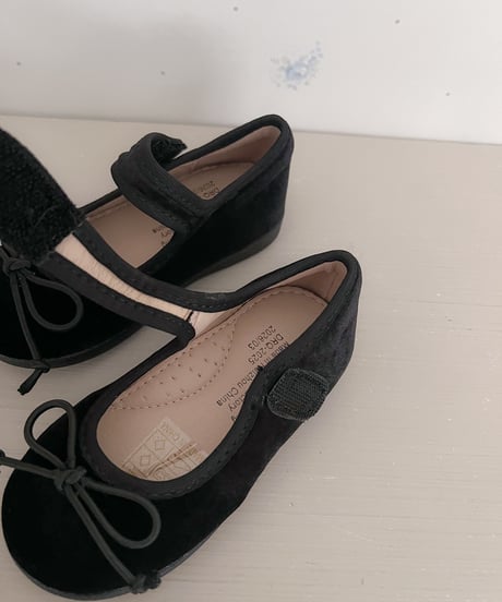 即納 ribbon velours  shoes