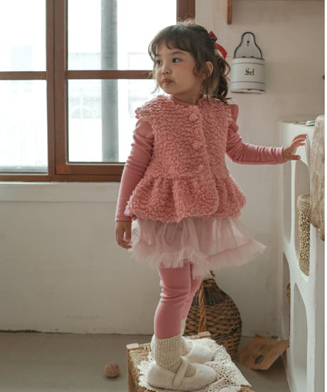 予約 FLO Pposong fur vest