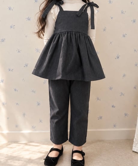 一部即納Herringbone denim set up