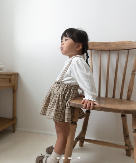 予約mimi market Puff Torsion Collar tee