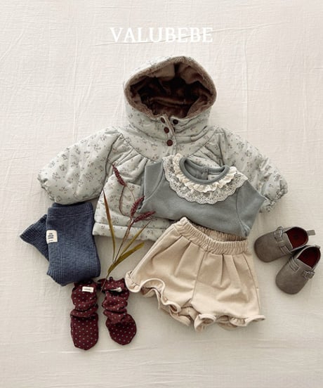 予約 valubebe Blanc Shirring Hooded Jumper