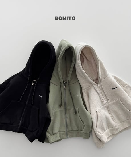 予約 bonito Fleece-Lined Hooded Zip-Up Jacket