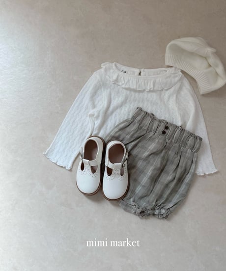 予約mimi market Erbon collar tee