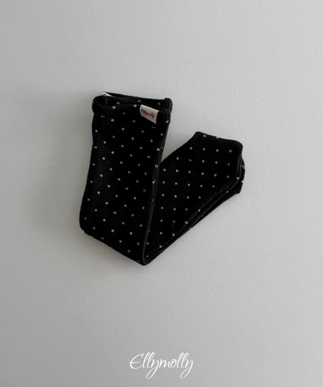 予約Elly Molly Dot Ribbed Fleece-Lined Socks
