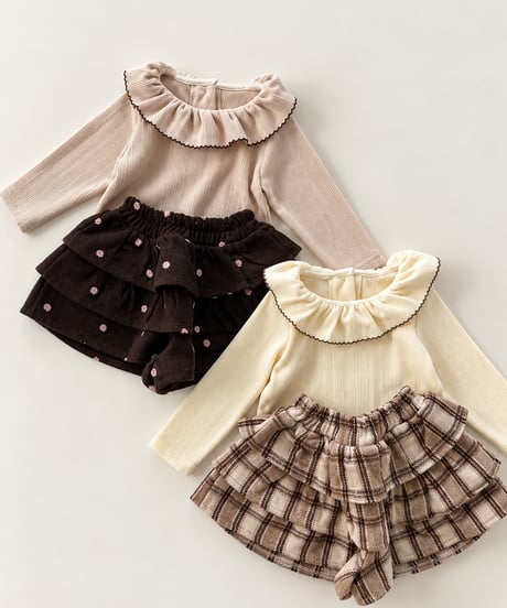即納Mellow Frill Rib Tee