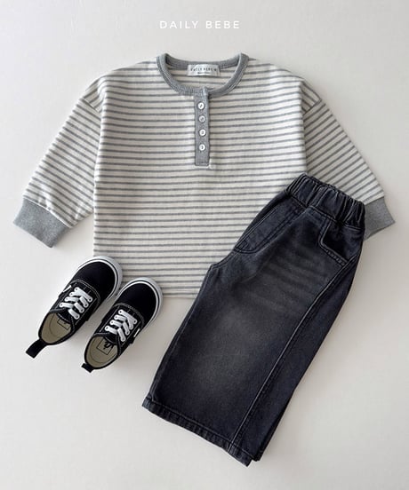 予約 daily bebe Dangara Henry Neck Tee