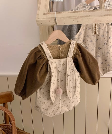 予約 bebeholic Tani Rabbit suspender suit