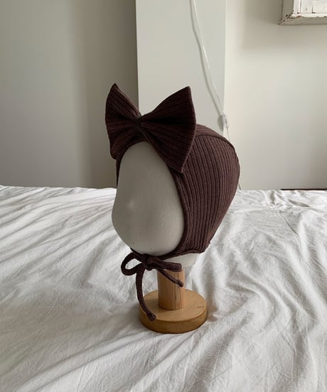 予約 bebeholic May Ribbon Bonnet