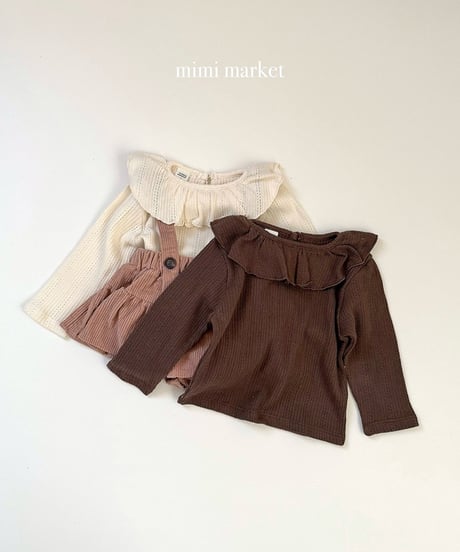 予約 mimi market Lovey collar Tee