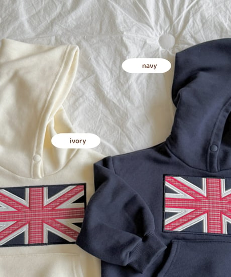 予約 ninibello London patch hoodie