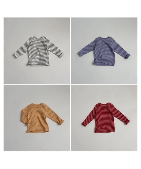 予約minirobe Round st long-sleeved tee