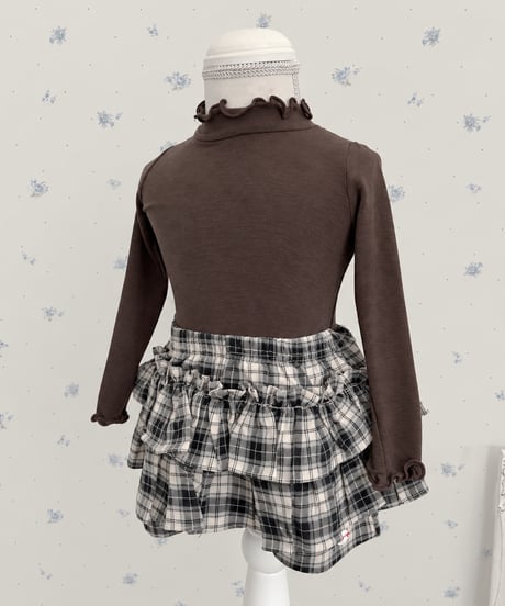 即納 ruffle check short pants