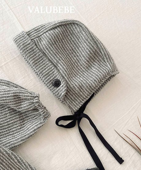 予約 valubebe  Herringbone bonnet hat
